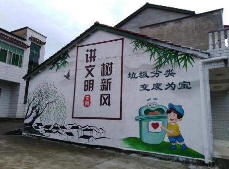 凤凰墙绘是现在流行的墙体广告